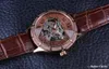 Forsining Skeleton Steampunk Wristwatch Brown Genuine Leather Strap Men Mechanical Self Wind Watch Top Brand Luxury Automatic7619214