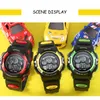 Smael Kids Watches Boys Quartz Armbandsur Student Sport Klockor 50m Vattentät väckarklocka 0508 Barnklockor LED Digital