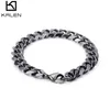 Retro 316 Stainless Steel Brushed Link Chain Bracelets For Men Biker Matte Hand Chain Wrist Wrap Bracelets Cheap Jewelry