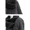 Varm Stor Storlek Kvinnors Woolen Coat 2019 Höst Vinter Ullrock Stickad Turtleneck Tjock Cashmere Cloak Kvinnlig jacka Plus Storlek 5XL