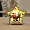 크리스마스 장식 나무 빛나는 장식 스타 라운드 모양 LED 빛 발광 산타 눈사람 사슴 펜던트 DHL WX9-1717 매달려