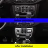 Pannello di controllo finestra ABS + presa USB accendisigari per auto argento decorativo per accessori interni auto Jeep Wrangler JL