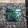 Svart läderplånbok i Europa och Amerika Red Edge Blueviolet Tricolor Nails Pearl Card Bag Men and Women Business Card3912544