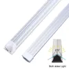 Luci a LED da 4 piedi e 8 piedi Lampade a tubo LED integrate a forma di V 120W LED a 4 file SMD2835 Luci a LED 100LM / W Stock negli Stati Uniti