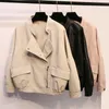 beige lange jacke