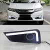 1 Set Daytime Running Lights for Honda CITY 2015 2016 LED DRL Fog lamp cover driving light Yellow turning signal lights