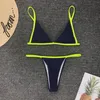 2020 New Women's Separate Swimsuit European and American Fluorescent Edge-wrapped Sexy Bikini Three-Point Fashion Swimsuit 92257L
