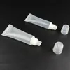 10ml Tom läppstift Tube Lip Balm Mjuk Slang Makeup Squeeze Sub-Botling Clear Plast Lip Gloss Container