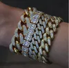 Hiphop Silver Square Diamond Pulseira Tenns Bracelet 7inch 8 "Polegada 8.6mm Simular Dimonds Bangles Braceles