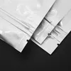 100pcs flat matte silver oilproof pure aluminum foil mylar bag reuseable zip lock packing bag multi-sizes moistureproof packaging pouch