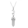 Natural Stone Pendants Necklace Chain Colliers Women Luxury Jewelry Statement Chokers Necklaces Rose Quartz Healing Crystals Neecklaces