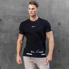 Nouveau Design hommes à manches courtes T-shirt gymnases Fitness T-shirt homme été décontracté mode lettre imprimer o-cou t-shirts hauts vêtements