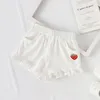 Bébé filles Shorts fraise brodé fille pantalons courts à volants enfants pantalons été enfants vêtements 4 couleurs en option DHW3074