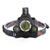 3 LED Headlamp 80000 Lumenów 3 * XML T6 LED Alluminium Strzał Long Shot Reflektor Akumulator 4 Tryb Tryb Palnik Wodoodporny