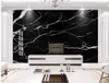 modern wallpaper for living room Modern minimalist black abstract landscape stone marble TV background wall