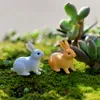 24 pezzi figure di coniglio pasquale giocattoli 3730 cm figurine in miniatura in resina pianta fata decorazione del giardino micro paesaggio cake toppers Ki3357065