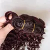 Fasci di capelli vergini peruviani Estensioni dei capelli umani dell'onda naturale peruviana al 100% Tessuto per capelli ricci dell'onda naturale peruviana non trattato