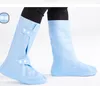 PVC Regendichte schoenen Cover Men Dames Winter Sneeuwlaarzen Waterdicht Dikke Dikke niet-slip Wear-resistente bodem Hoge buis Regenlaarzen Gevallen