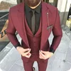 Silbergraue Herren-Hochzeitsanzüge, legere Smokings, Bräutigamkleidung, Slim Fit, 3-teilig, Jacke, Hose, Weste, Trauzeuge, Business-Anzüge, Kostüm Homme