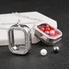 Mer Stil 8mm 10mm Pearl Pärlor Bur Silver Färg Geometri Magnetisk Glas Flytande Locket Pendants Kvinnor Charms 20 "Halsband