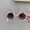 Sunglasses Kids Retro Round Goggle Round Girls Eyeglasses Children Beach Sun Glasses Summer Kids Accessories Leopard Flower 6 Colo6645925