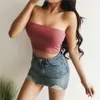 Sexy casual spalline senza spalline donne bustier tubo boob tubo top giubbotto bralette rera rantolo corsetto toppa