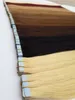 New tape in human hair extensiopns straight Darkest Brown skin weft tape hair extensions 100g 20'' 22'' 24inch