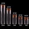 4 ml/5 ml/6 ml/18 ml/22 ml kleines Reagenzglas mit Korkstopfen, Flaschen, Gläser, Fläschchen, DIY, 100 Stück