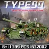 AIBOULL PLS Militar 632.002 1339pcs TYPE 99 tanque de guerra do Blocos Tijolos iluminar brinquedos para crianças suportados
