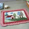 100% algodão acolchoado Tapete Patchwork Tapete Cenário rural antiderrapante Sala Corredor Porta Rug Mat