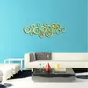 24pcSset Cercles acryliques 3D Sticker mural Diy Decoration Miroir Miroir Stickers muraux pour fond TV Art Home Decor3449119