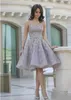 Sparkly Short Homecoming Dresses A Line 2019 Stropless Knee Length Sequins Beaded Graduation Dress Arabic Cocktail Prom Party Gowns