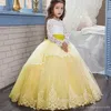 Kristall-Mädchen-Festzug-Kleid-Fußboden-Länge Mädchen Kommunion-Kleid-Kind Formal Wear Blumen-Mädchen-Kleider für Hochzeit
