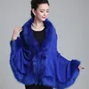 Mulheres Faux Faux Moda Mulheres Casaco de Couro Colarinho Ponchos e Capes Nupcial Vestido De Noiva Xaile Cape Lady Coat