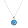 Gros-opale pierre précieuse 2018 été plage bijoux étoile de mer gravé unique nouveau design 925 collier géométrique en argent sterling