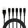 1m 3ft Legering oplader kabels draad Snel Opladen Type c Micro gevlochten usb-kabel koord voor samsung htc lg xiaomi