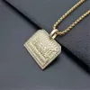 Hip hop iced out bling a última ceia pingente colar para homens cor do ouro colares de aço inoxidável masculino jóias religiosas n747874210