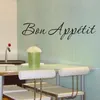 Modernromantic Bon Appetit Franse keuken Restaurant Vinyl Stickers Wall Art Stickers Muursticker Citaten