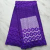 5 yards / pc Top Sale Royal Blue Afrikaanse Wateroplosbare Kant Borduurwerk Frans Mesh Guipure Lace voor Dressing BW41-2