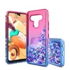 Para iphone 12 funda de teléfono para Samsung A21 A01 gradiente de lujo líquido arenas movedizas brillo diamante brillante suave TPU contraportada B