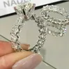Moda-925 Sterling Silver Jewelry Platinum Plated 3a Cubic Cyrkon Party Party