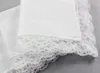 DIY Dantel Beyaz Saf Mendil El yapımı Pamuk Mendil Kadınlar Cep Kare Hankins Düğün Hediyeleri Parti Dekorasyon Düz Boş Peçeteler