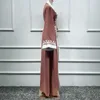 Vêtements ethniques Femmes Emboridoirie musulmane Abaya Open Kimono Long Cardigans Robe Islam Dubai Turquie Fashion Mesdames Chic Modest Outwear1