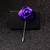 Kwiat Lapel Pin Róża na ślub Handmade Boutonniere Stick Boutineers dla mężczyzn 15 sztuk Assorted Color