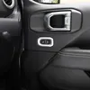 Anel decorativo de interruptor de fechadura de porta prateada, para jeep wrangler jl 2018, tomada de fábrica, alta qualidade, acessórios internos automotivos 323p