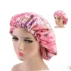 Cappelli invernali da donna Berretto da notte Doppia fascia laterale Perdita di capelli Chemio Cappelli invernali Confortevole cuffia in raso Cappellino turbante da donna 9 colori