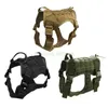 Taktisches Militär-Hundebekleidungswesten-Geschirr-Set mit Tasche, Molle-Haustierkleidung, Jacke, verstellbar, große Hunde, Patrouillenausrüstung, 1000D-Nylon
