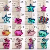 102 Colors Mermaid Sequins Keychains Star Rabbit Unicorn Heart Keychain Glitter Key Ring Gifts for Baby Charms Car Bag Key Chain1822809