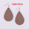 Fashion- Bohemia Jewelry Fashion New Metallic Genuine Leather Teardrop Earrings Women 2018 Summer Statement Water Drop Leather Earrings