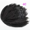 Mongolian 12 to 26 Inch 100g Human Hair Weave Elastic Band Ties Drawstring Ponytail Natural Black Afro Curly
